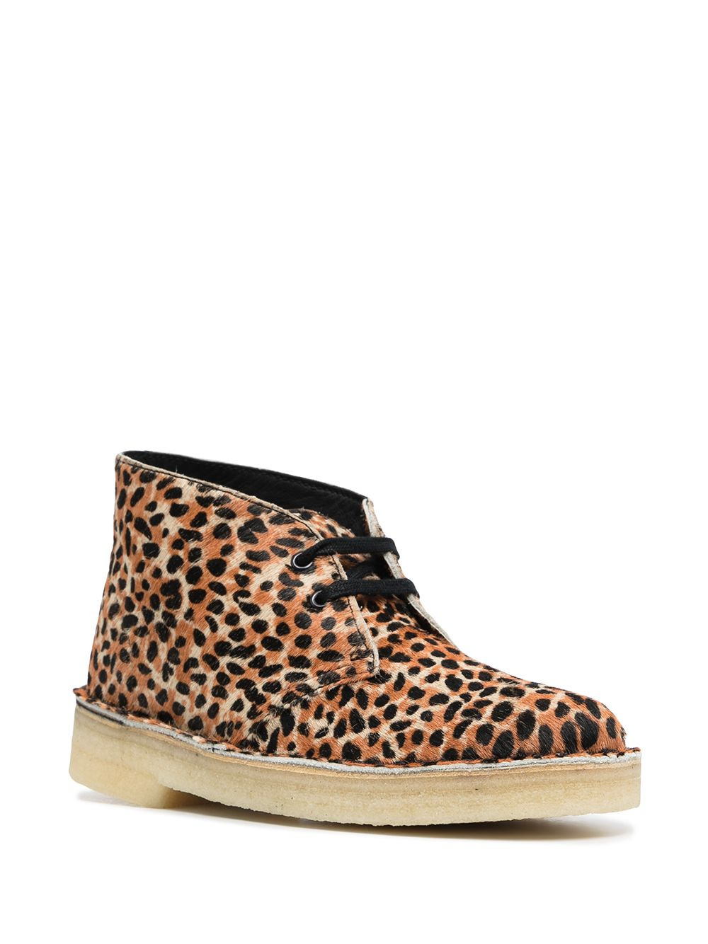 leopard-print desert boots - 2