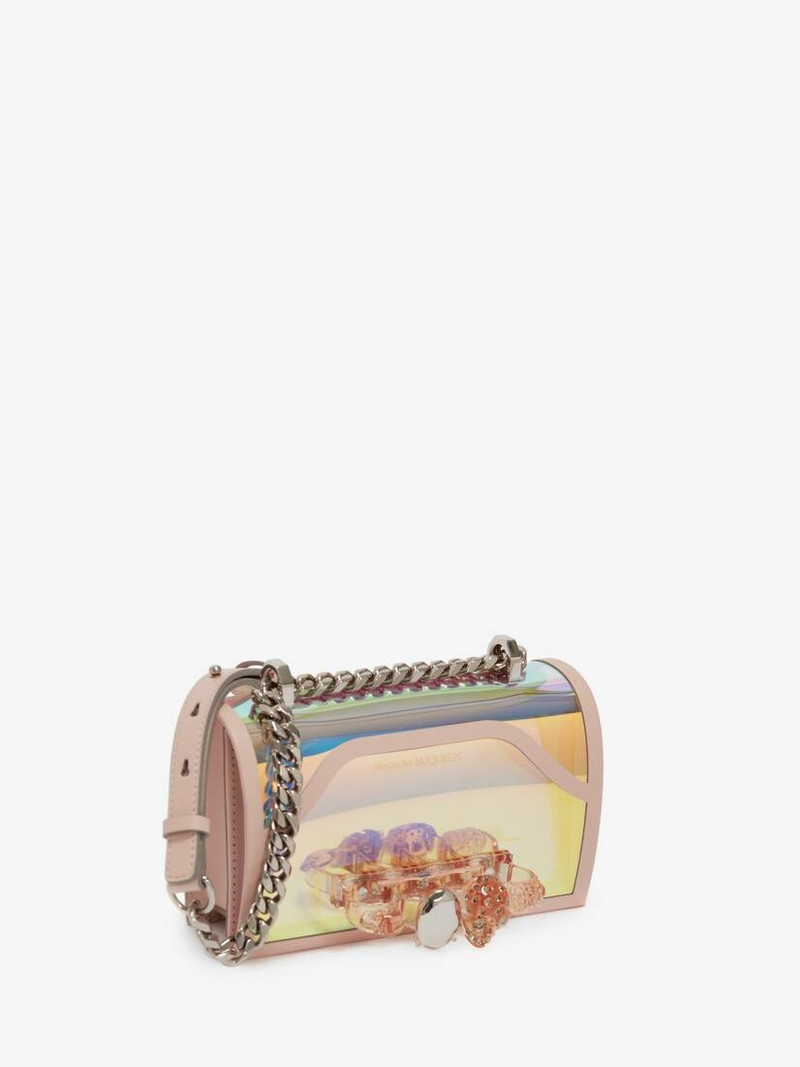 Alexander McQueen Mini Jewelled Satchel in Silver outlook