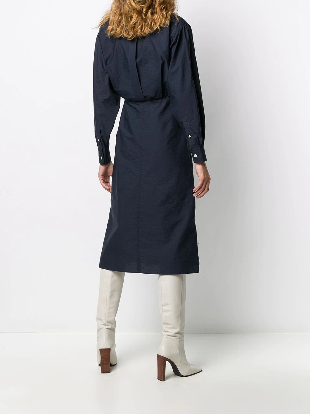 long-sleeved midi dress - 4