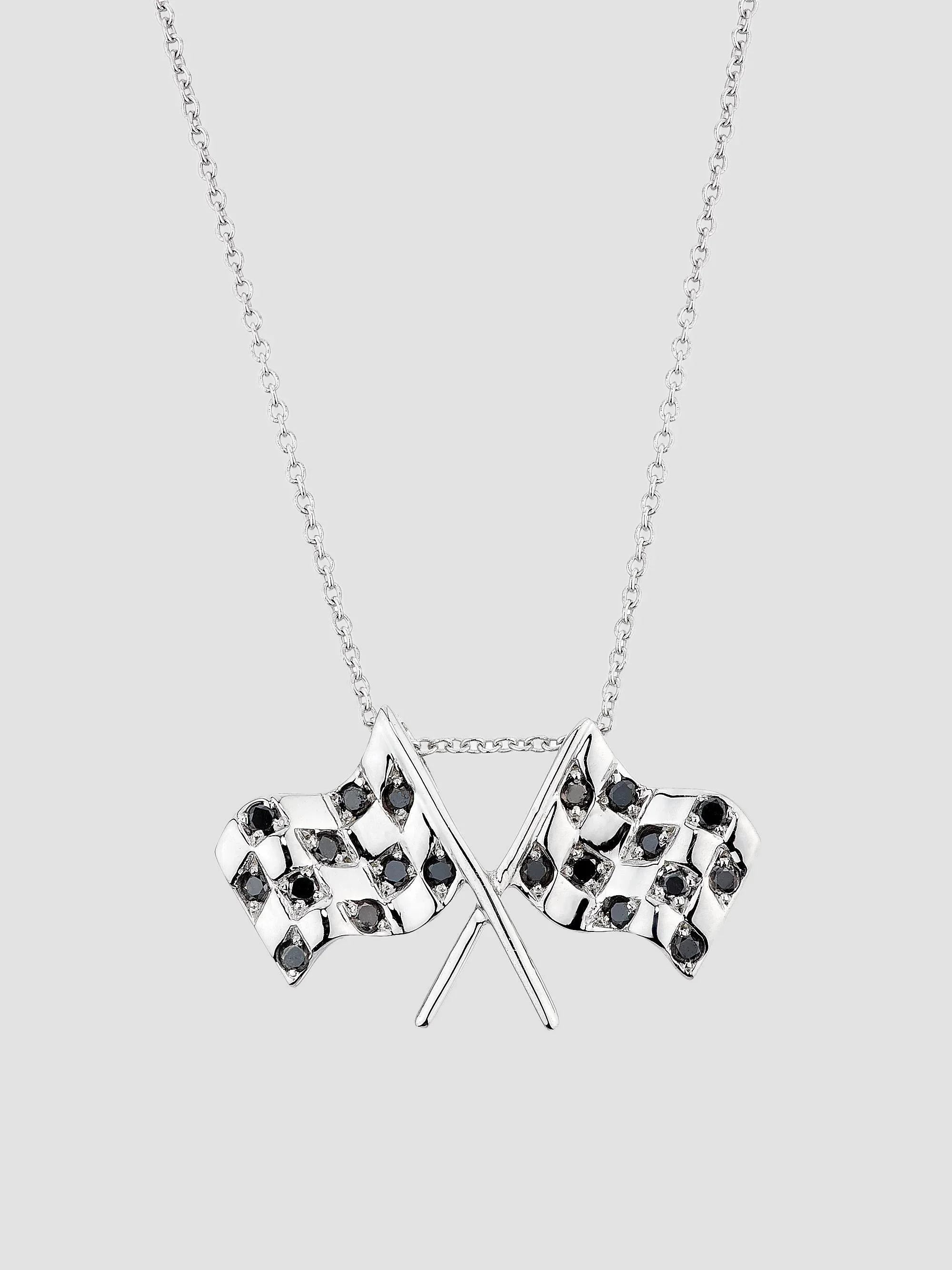 Women's Tiny Treasures 18K White Gold & 0.30 TCW Black Diamond Pendant Necklace - White Gold - 1