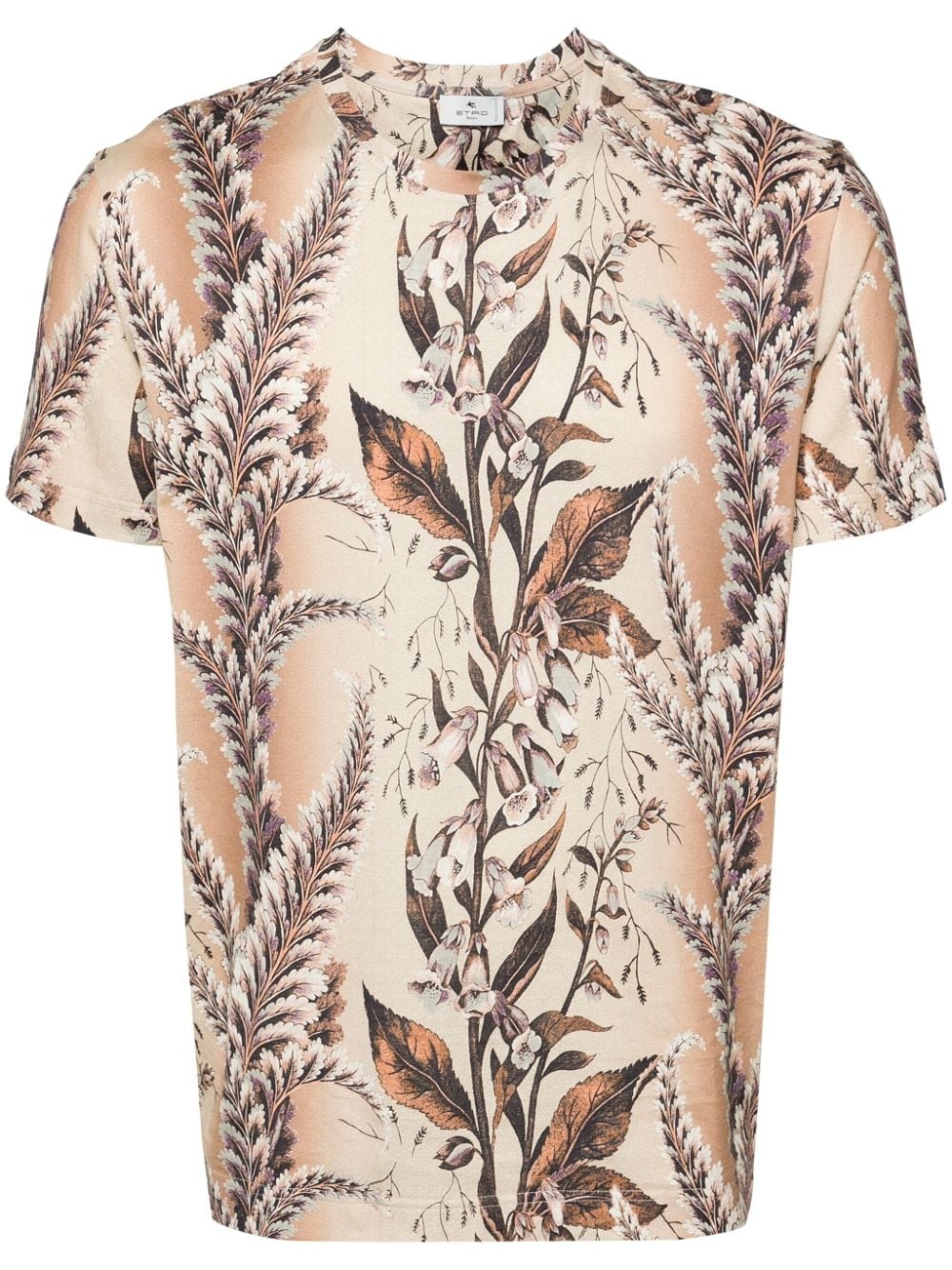 botanical-print cotton T-shirt - 1
