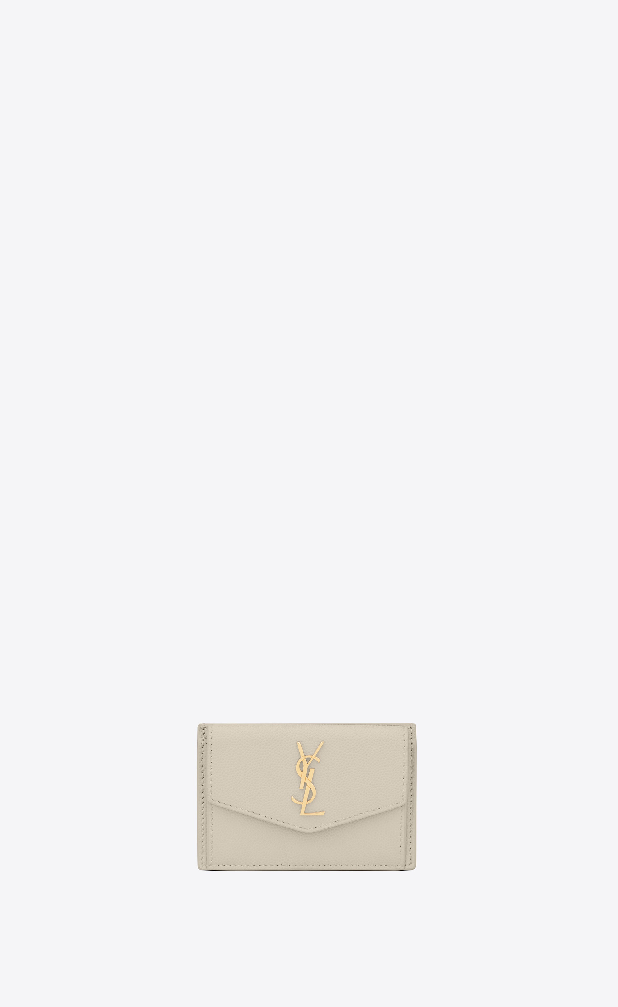 uptown card case in grain de poudre embossed leather - 1