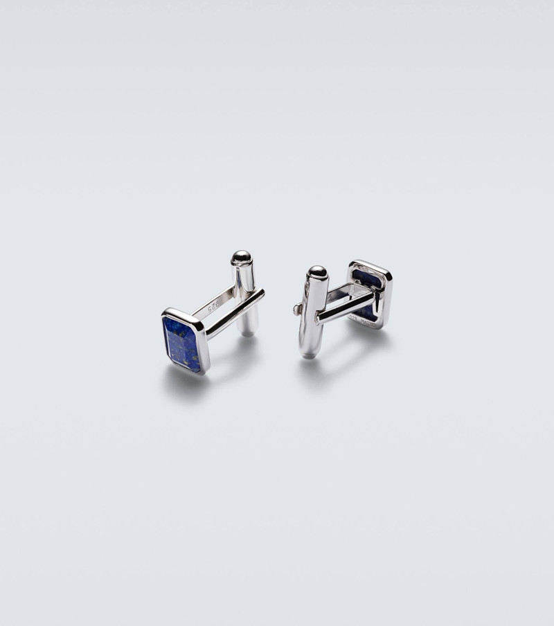 Sterling silver cufflinks with lapis lazuli 3