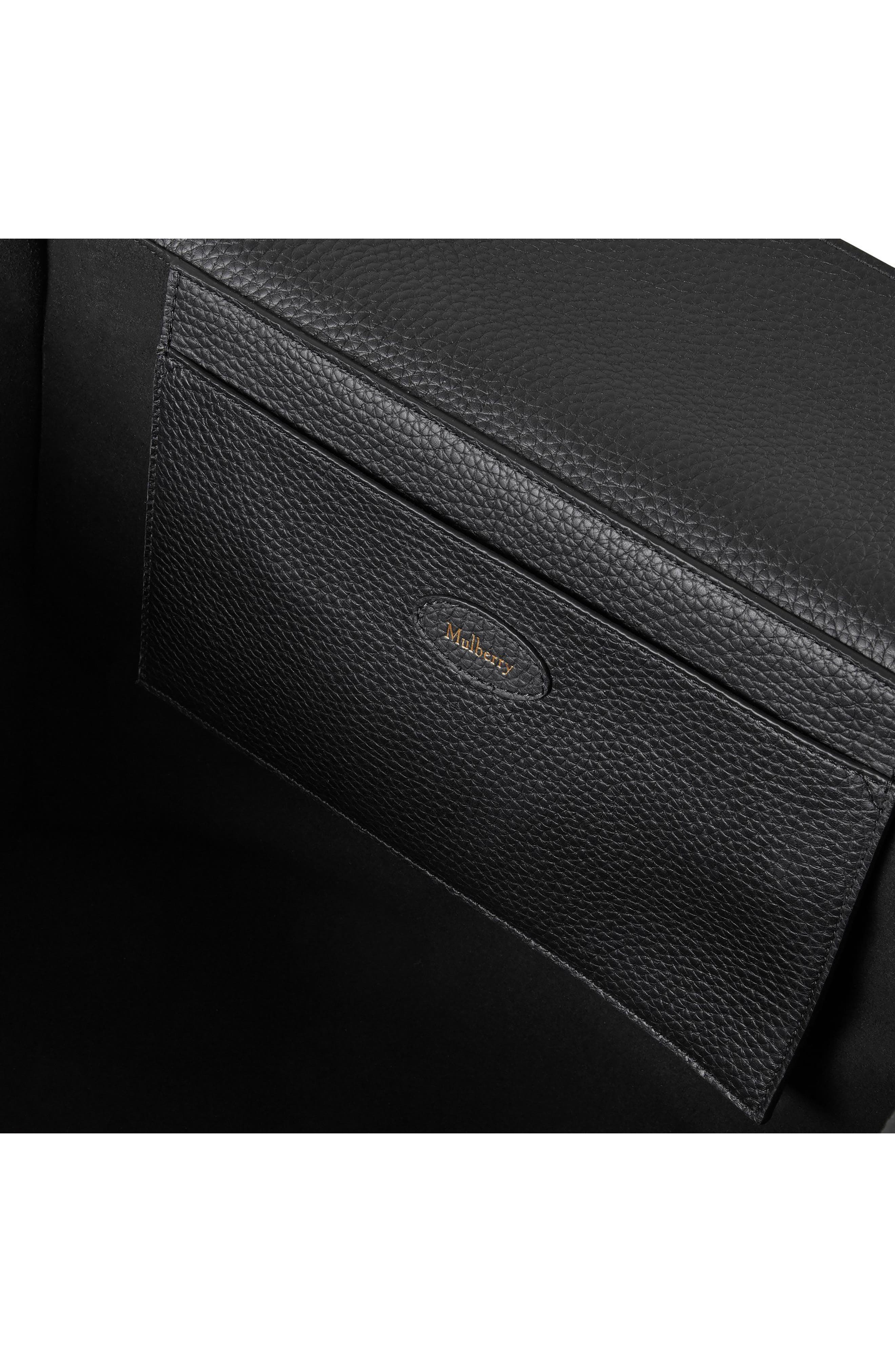 Mulberry Medium Soft Bayswater Grained Leather Satchel in Black at Nordstrom - 4