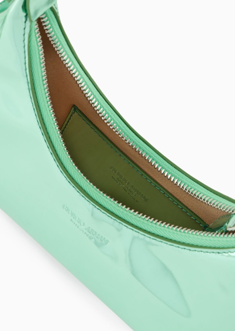 Lamé-leather la Prima mini hobo bag 4