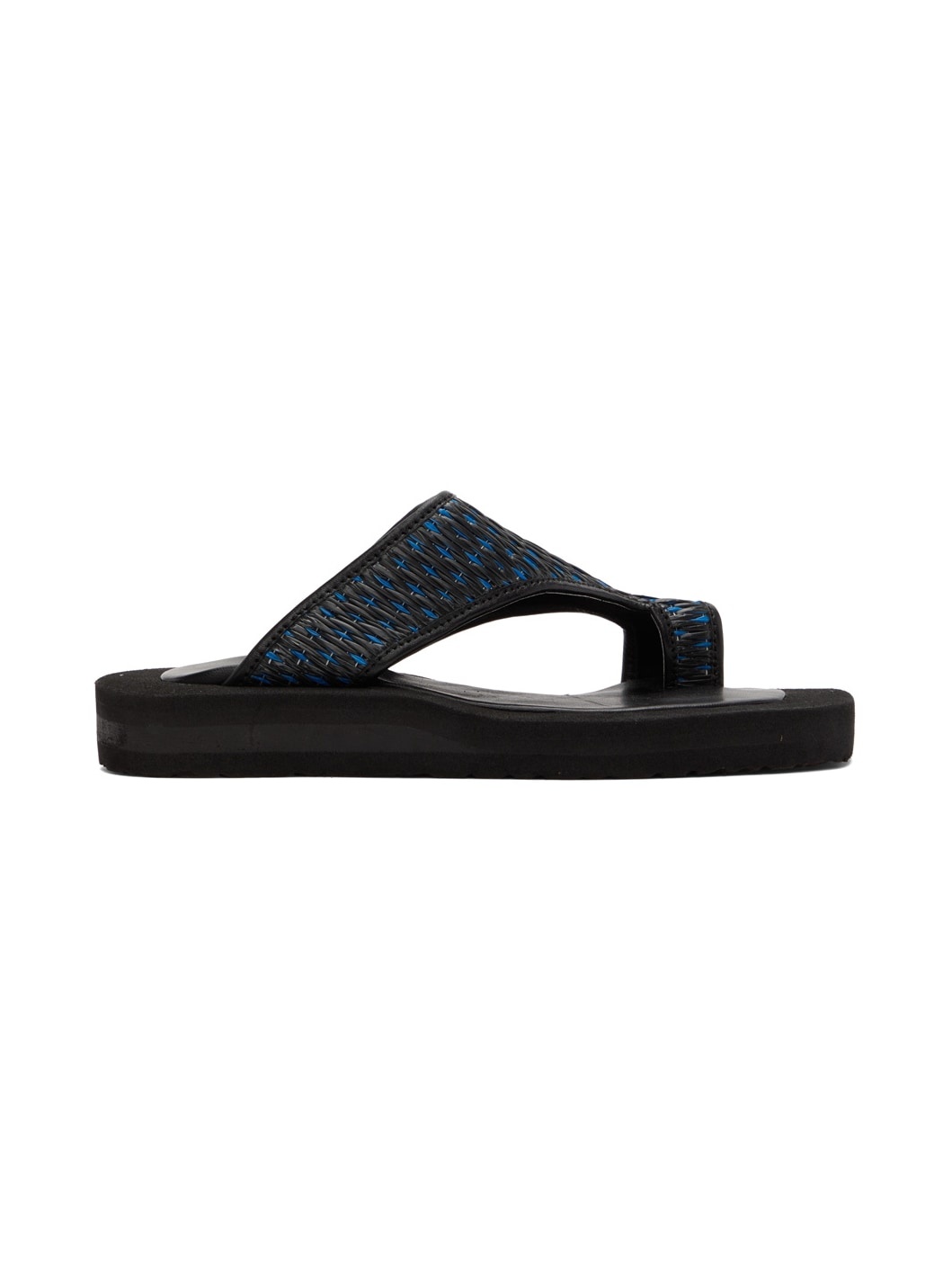 Black Raffia Sandals - 1