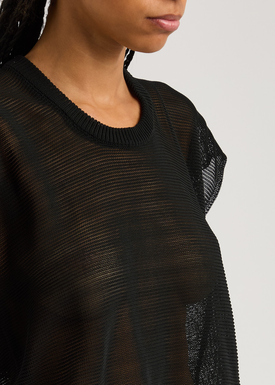 Ribbed sheer cotton-blend bodysuit - 5