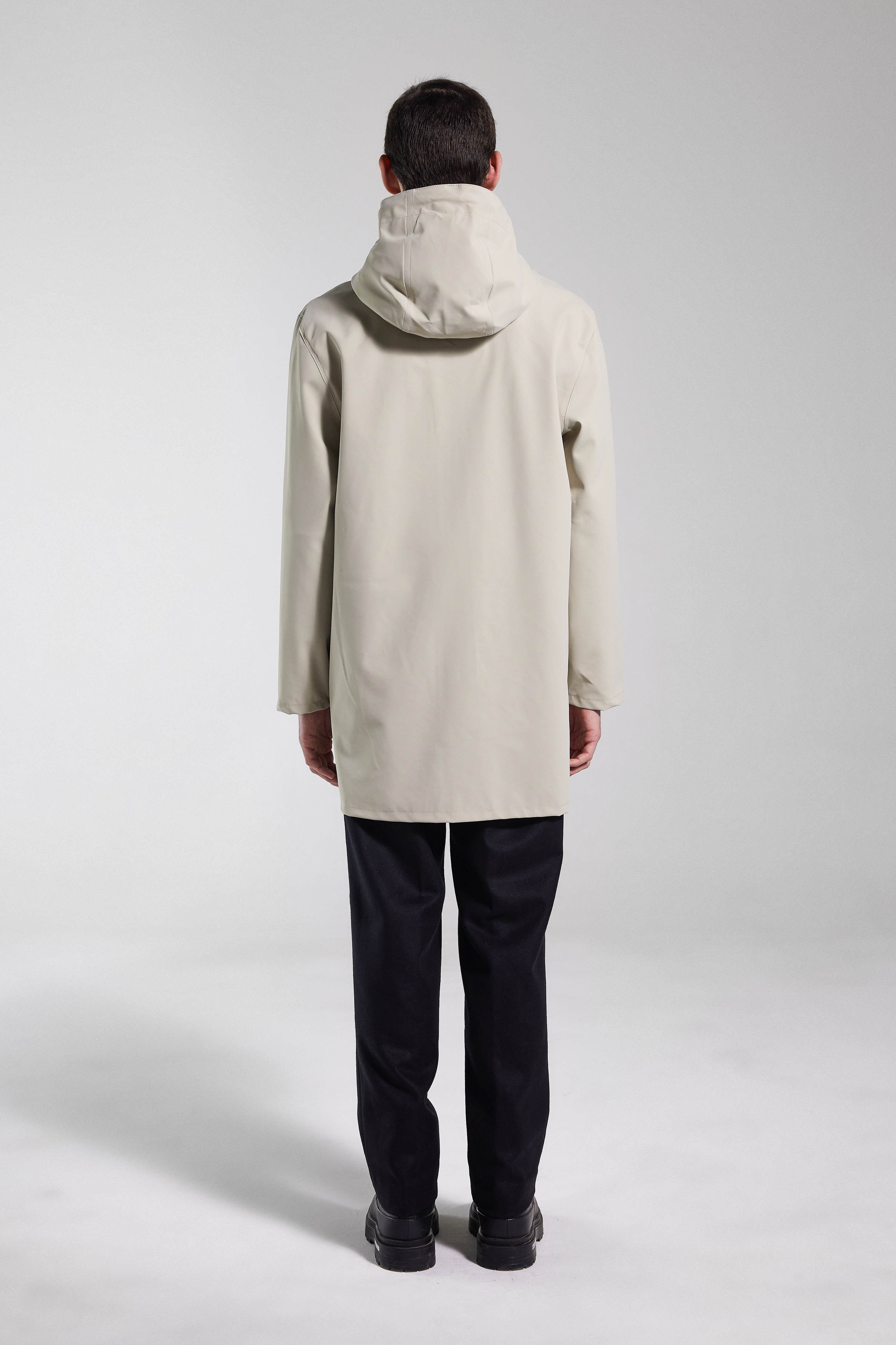 Stockholm Lightweight Zip Matte Raincoat Pelican - 4