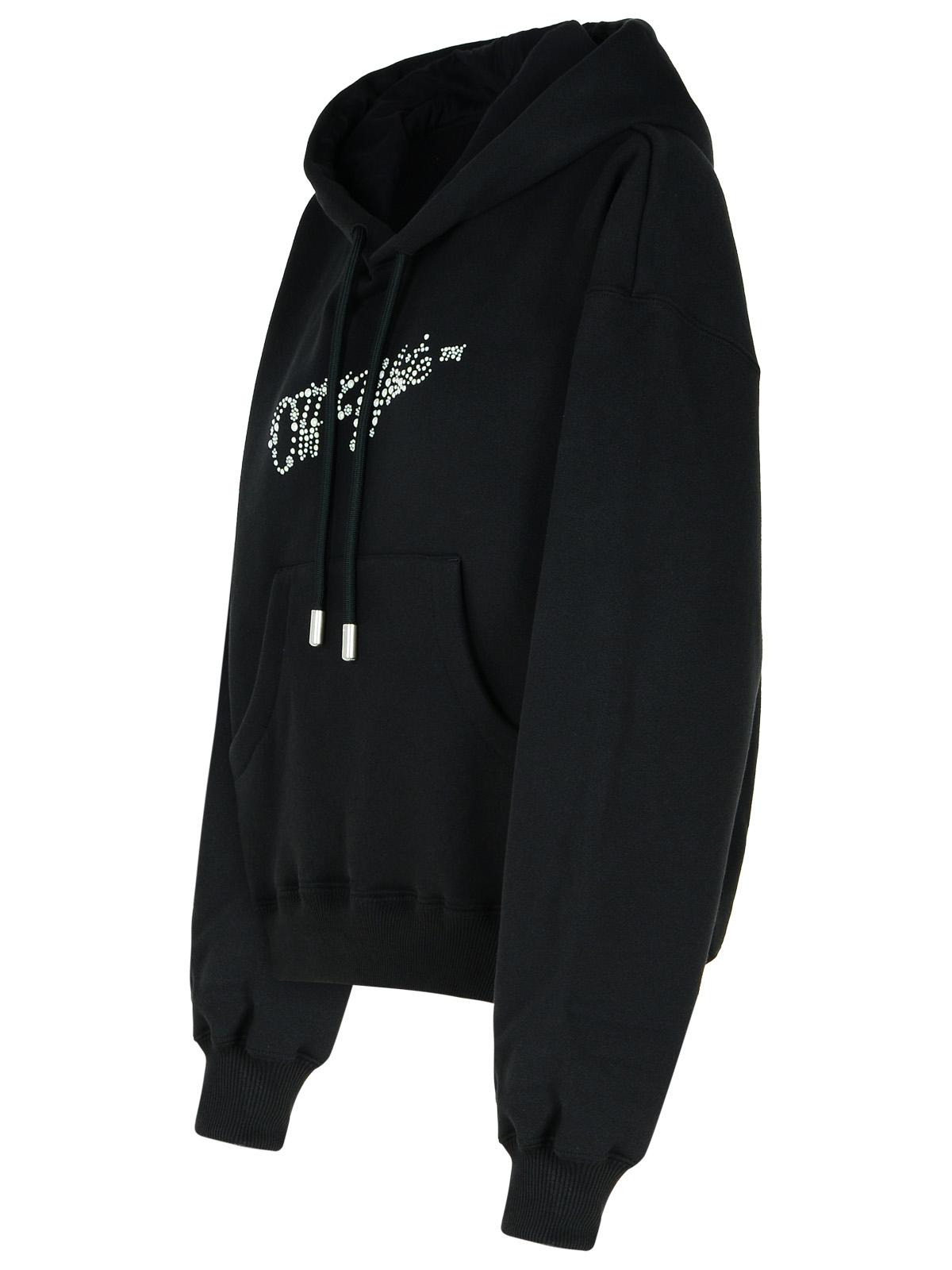 Off-White Black Cotton Sweatshirt Woman - 2