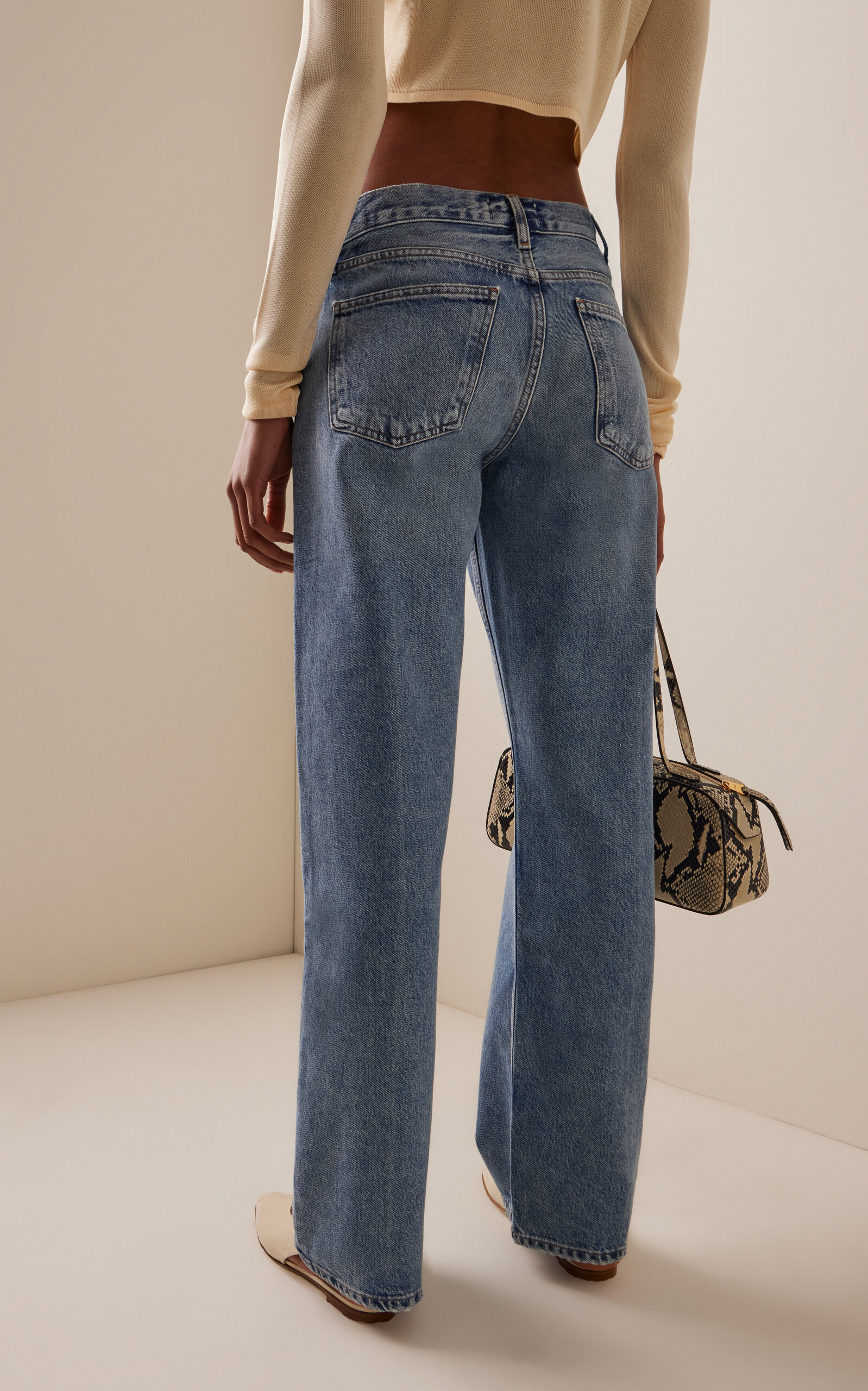 Rigid Low-Rise Loose Jeans light wash - 4