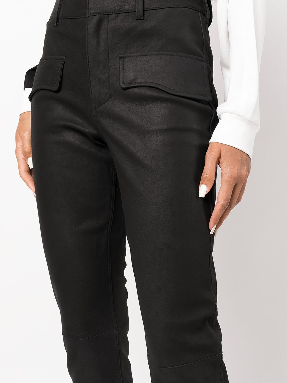Skye leather slim-fit trousers - 5