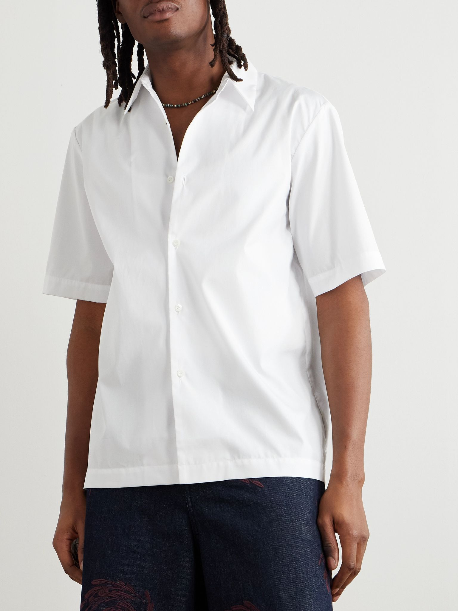 Cotton-Poplin Shirt White - 3