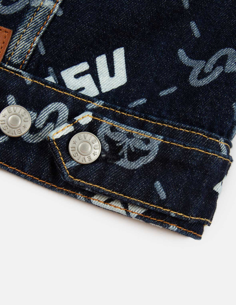 DOUBLE MONOGRAM PRINT DENIM JACKET 10