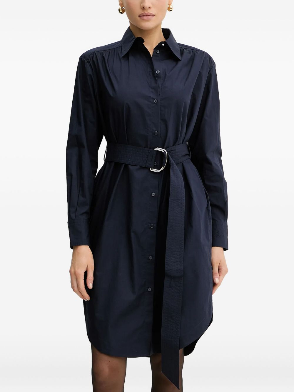 belted shirt dress - 1