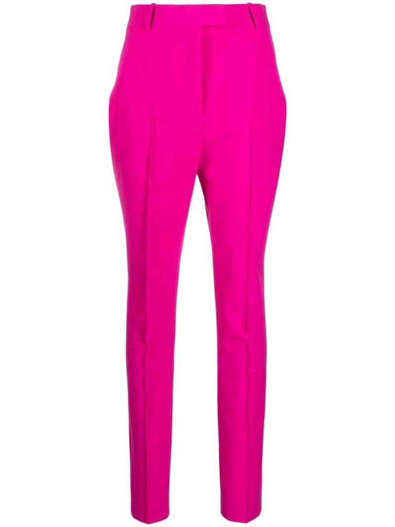 Berry high-waisted tailored trousers - 1