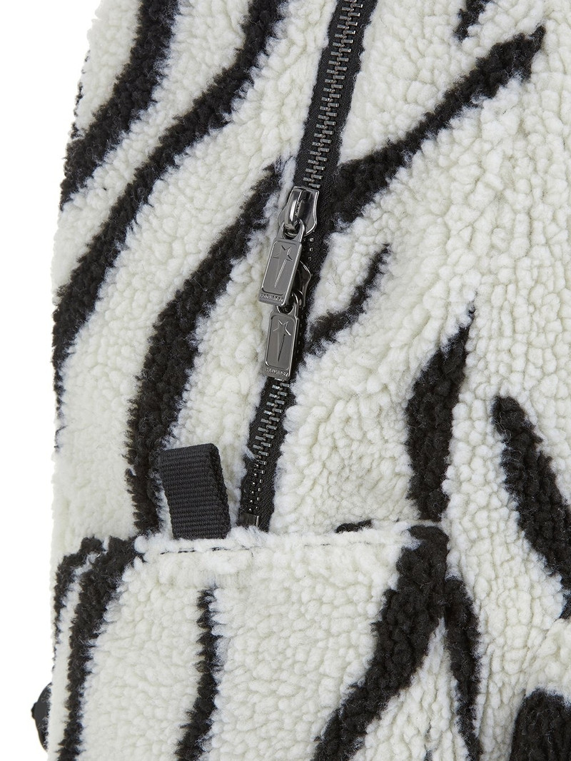 logo-patch fleece-texture backpack 5