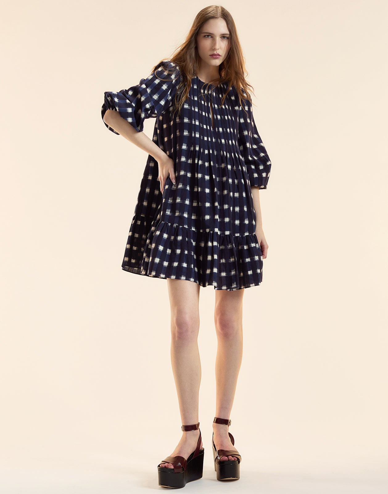 Ingrid Pintuck Mini Dress - 5