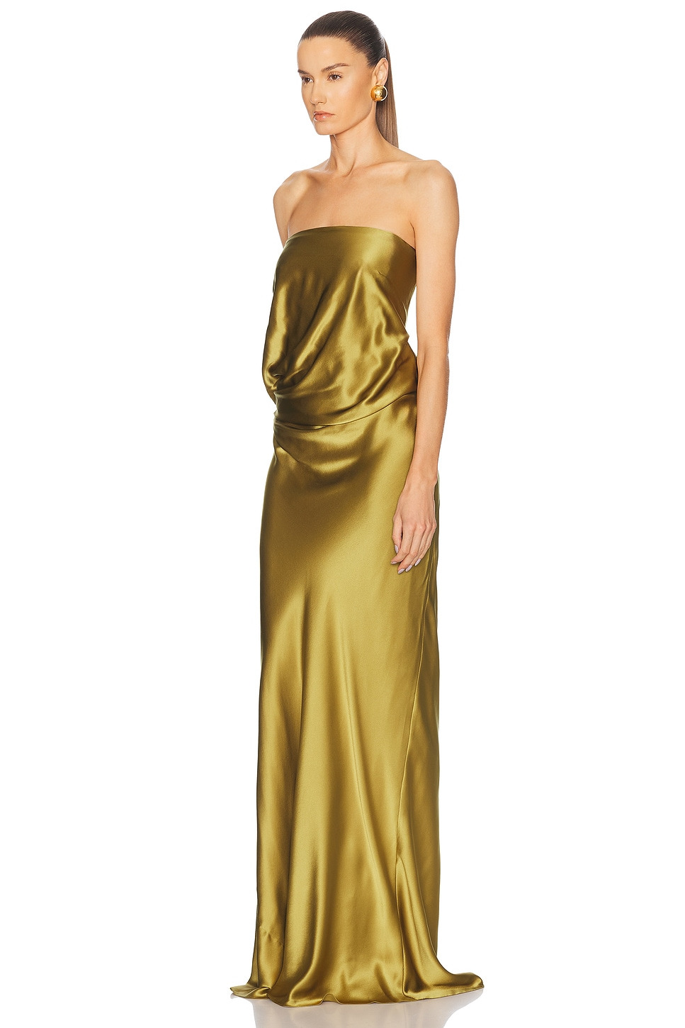 Draped Strapless Gown - 3
