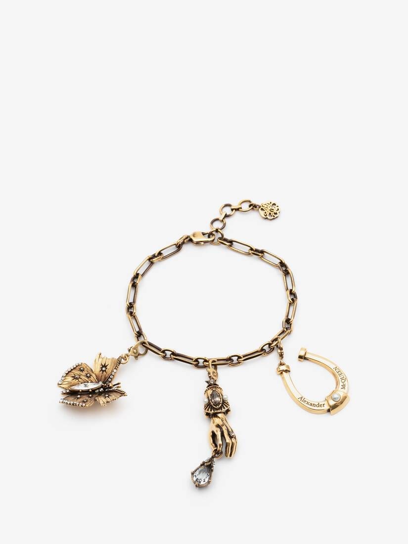 Charm Bracelet in Antique Gold - 4