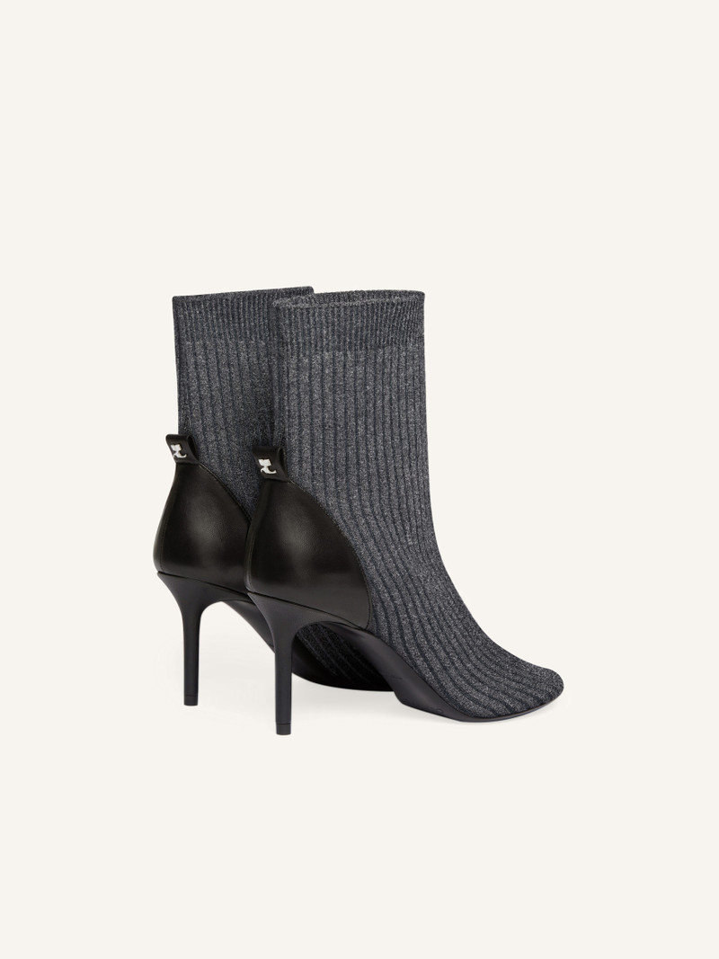 NUDE RIB KNIT ANKLE BOOTS 3