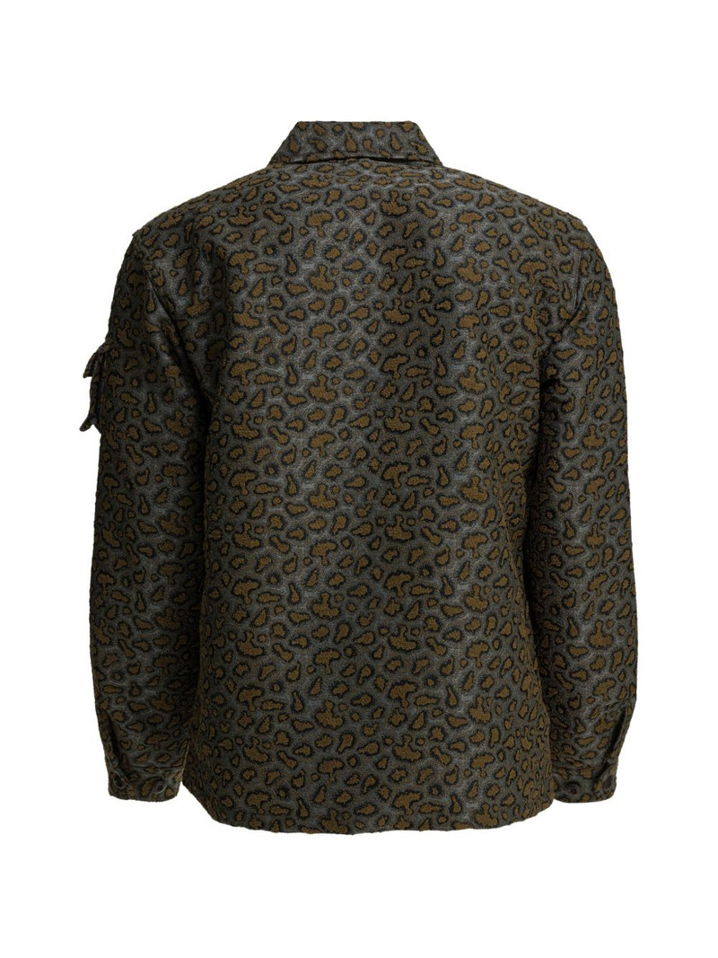 BEAMS PLUS animal-print pocket coat outlook
