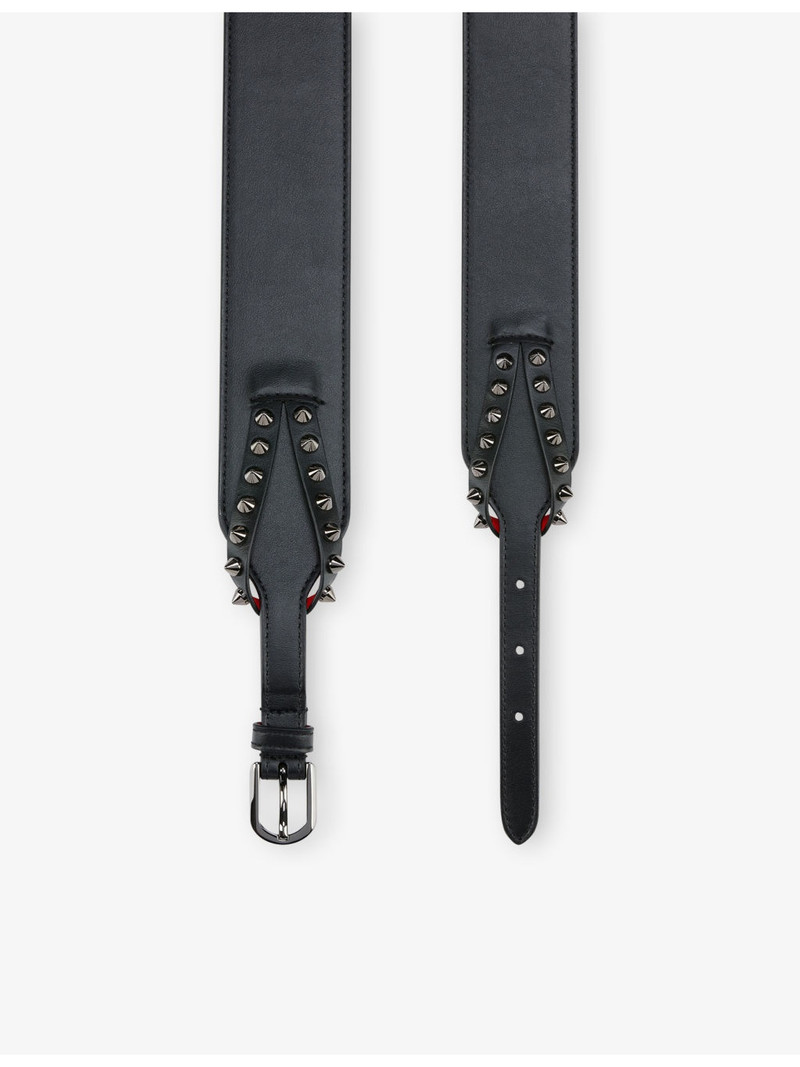 Christian Louboutin Cabata Spike Leather Belt outlook