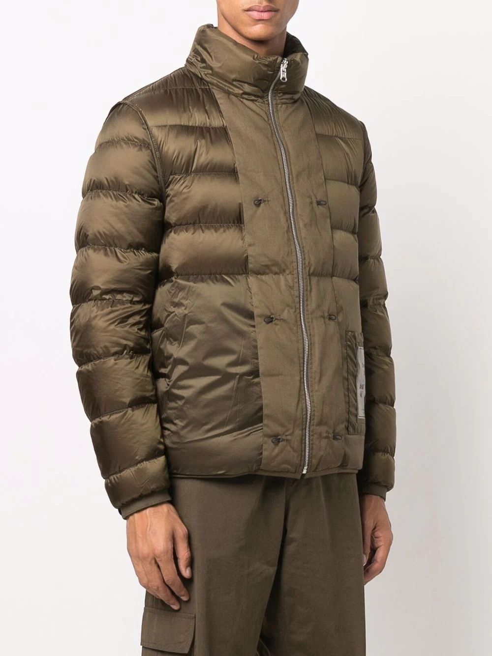 zip-up tonal puffer jacket - 3