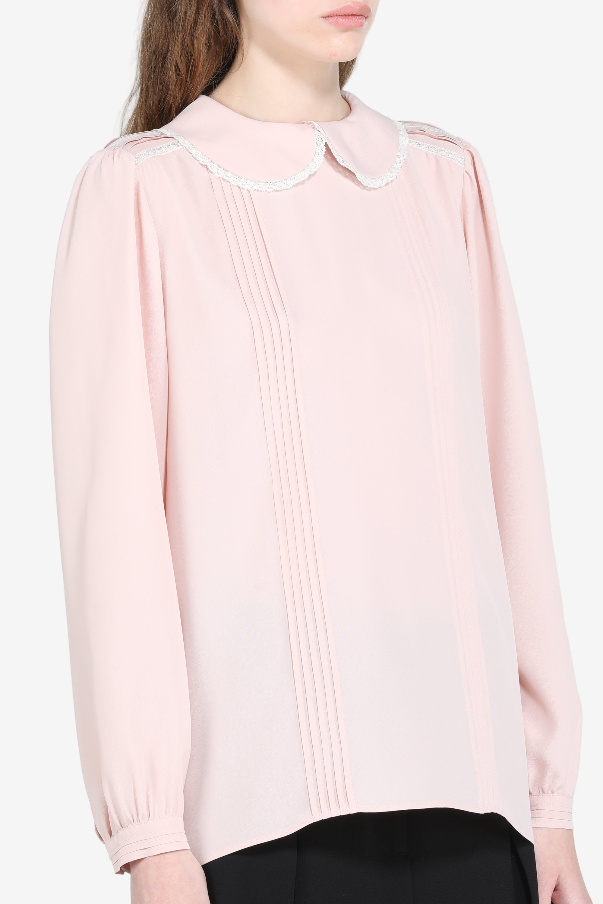 BLOUSE WITH ROUND COLLAR - 5