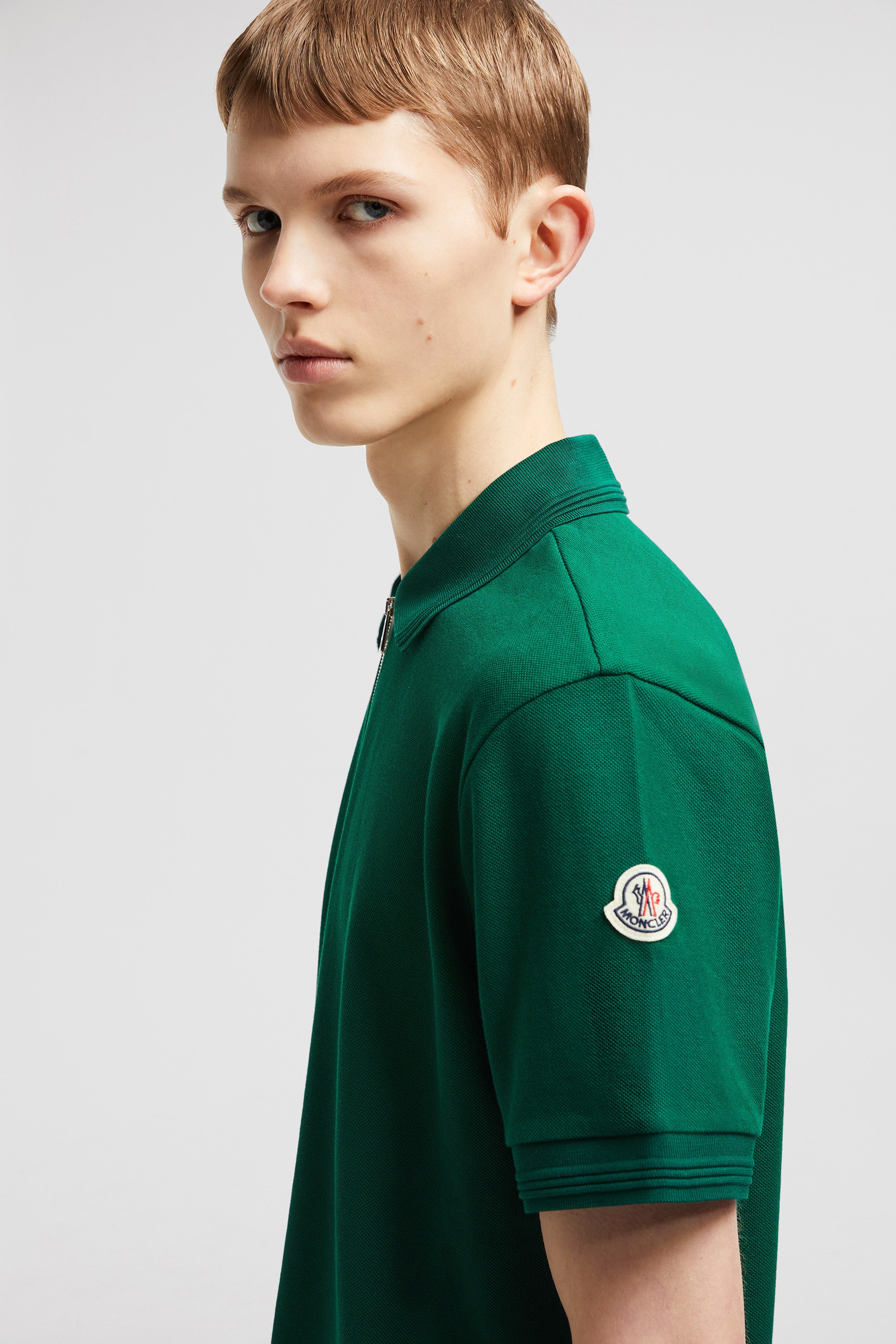 Tricolor Trim Cotton Piquet Polo Shirt - 4