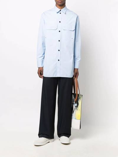 Jil Sander oversized cotton shirt outlook