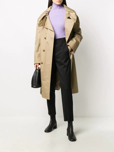 MM6 Maison Margiela scrunched lapel trench coat outlook