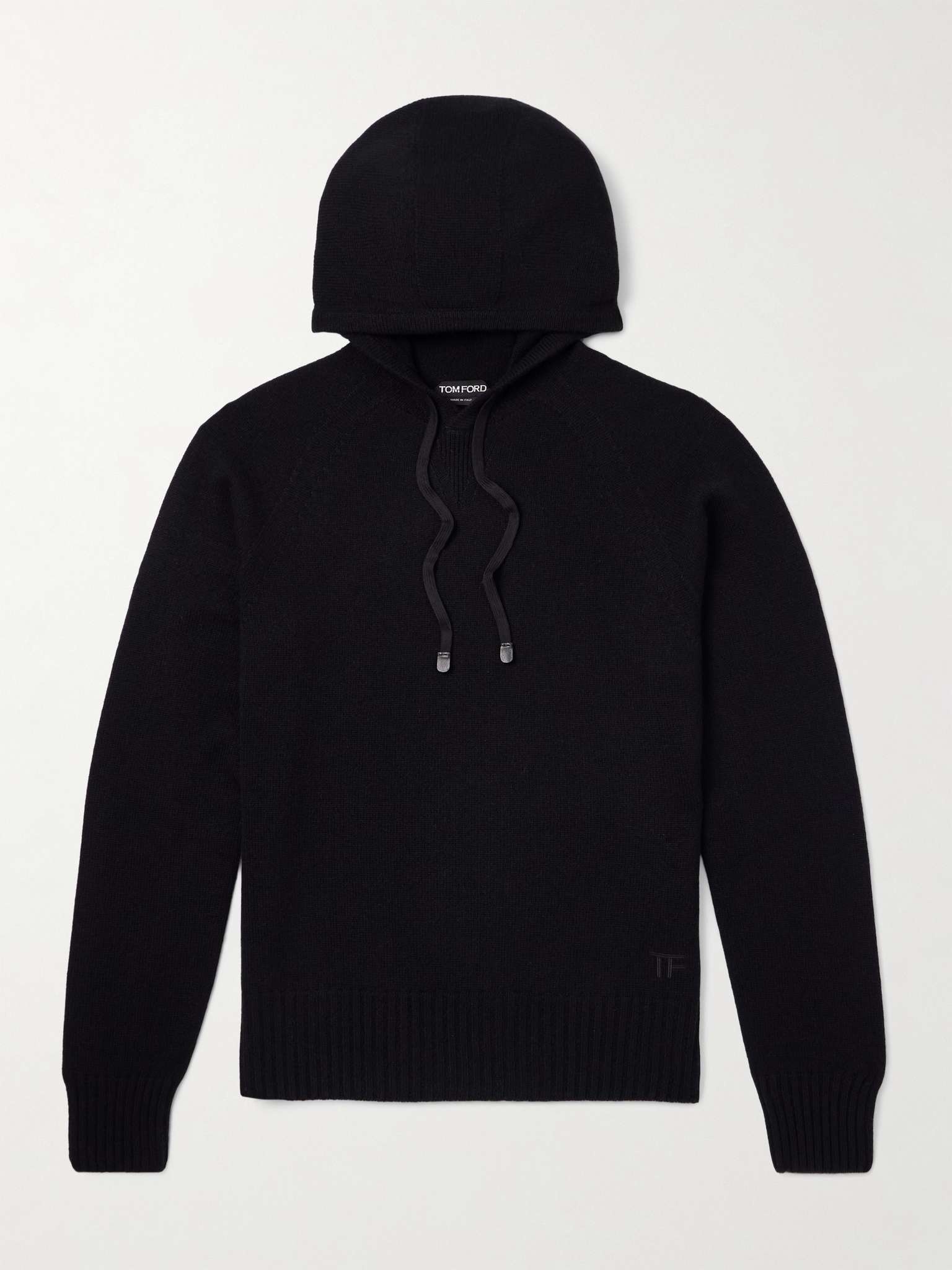 Logo-Embroidered Cashmere Hoodie - 1