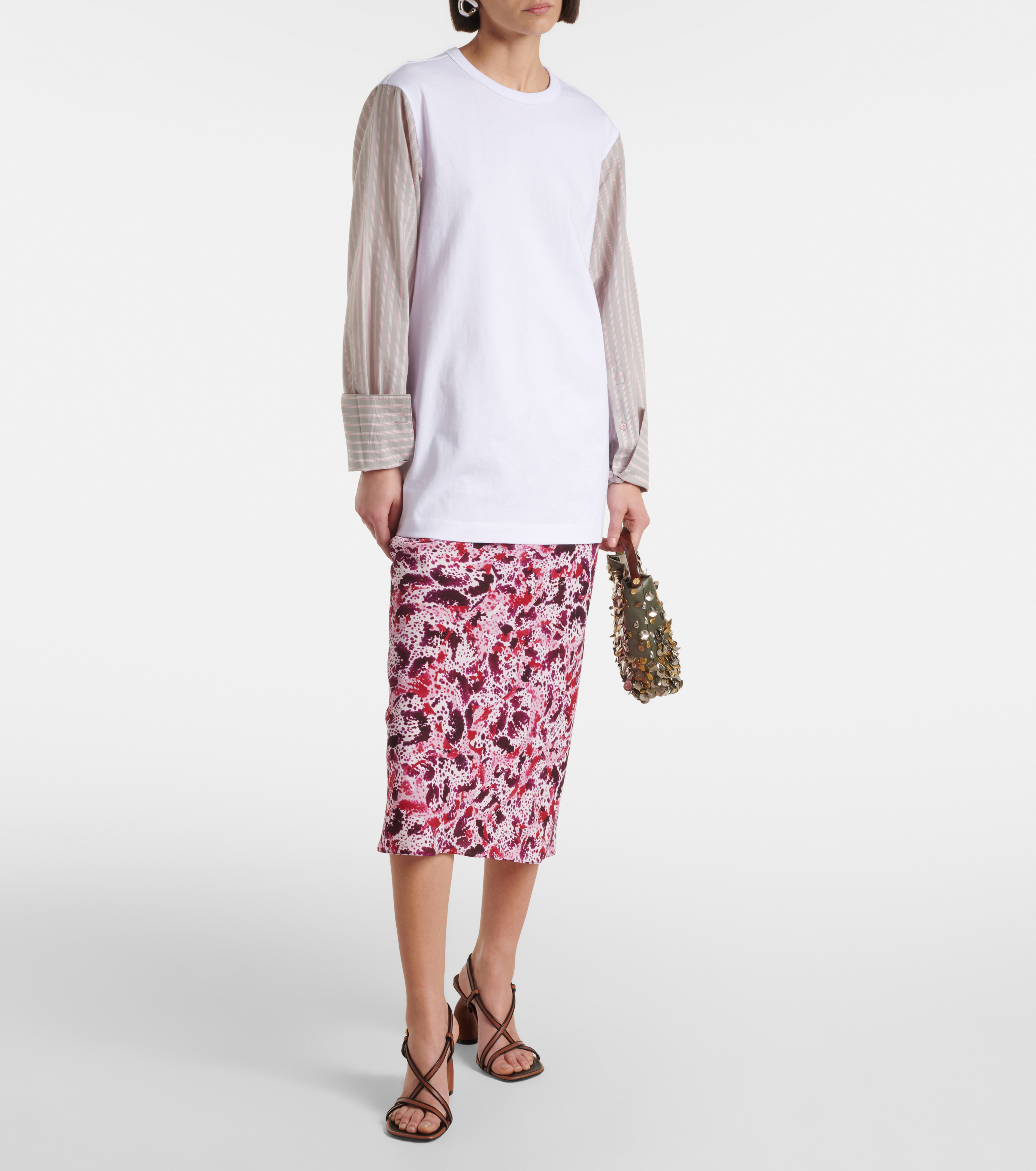 Deconstructed cotton-blend T-shirt - 2