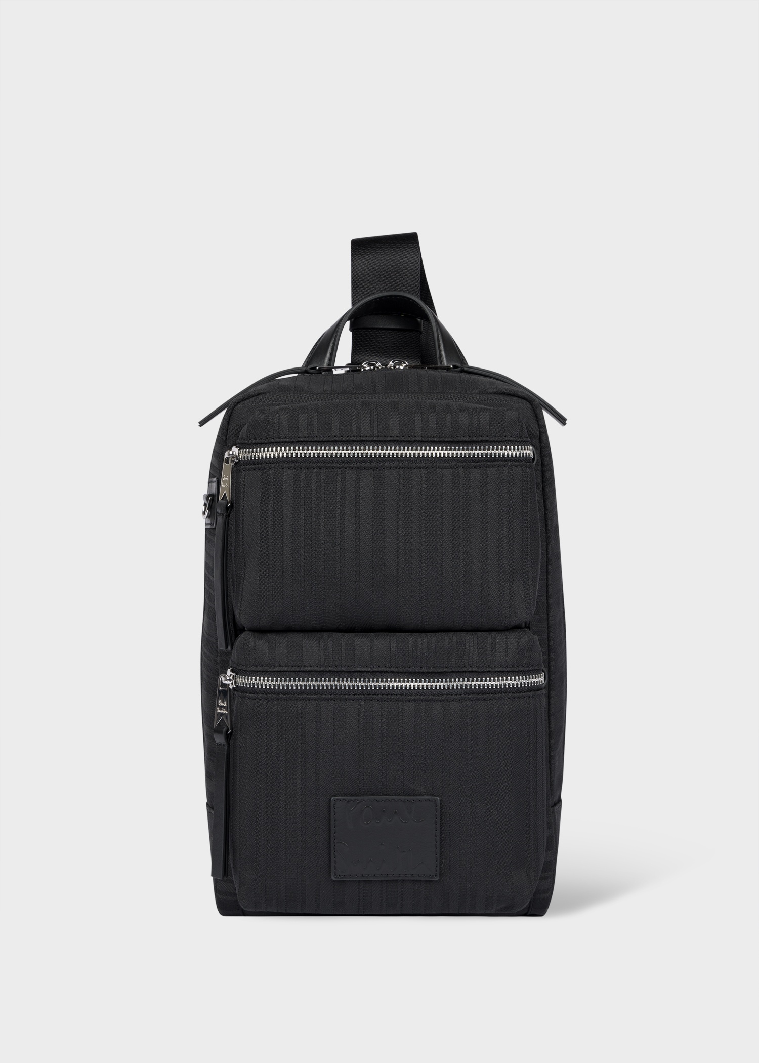 Black 'Shadow Stripe' Sling Pack - 1