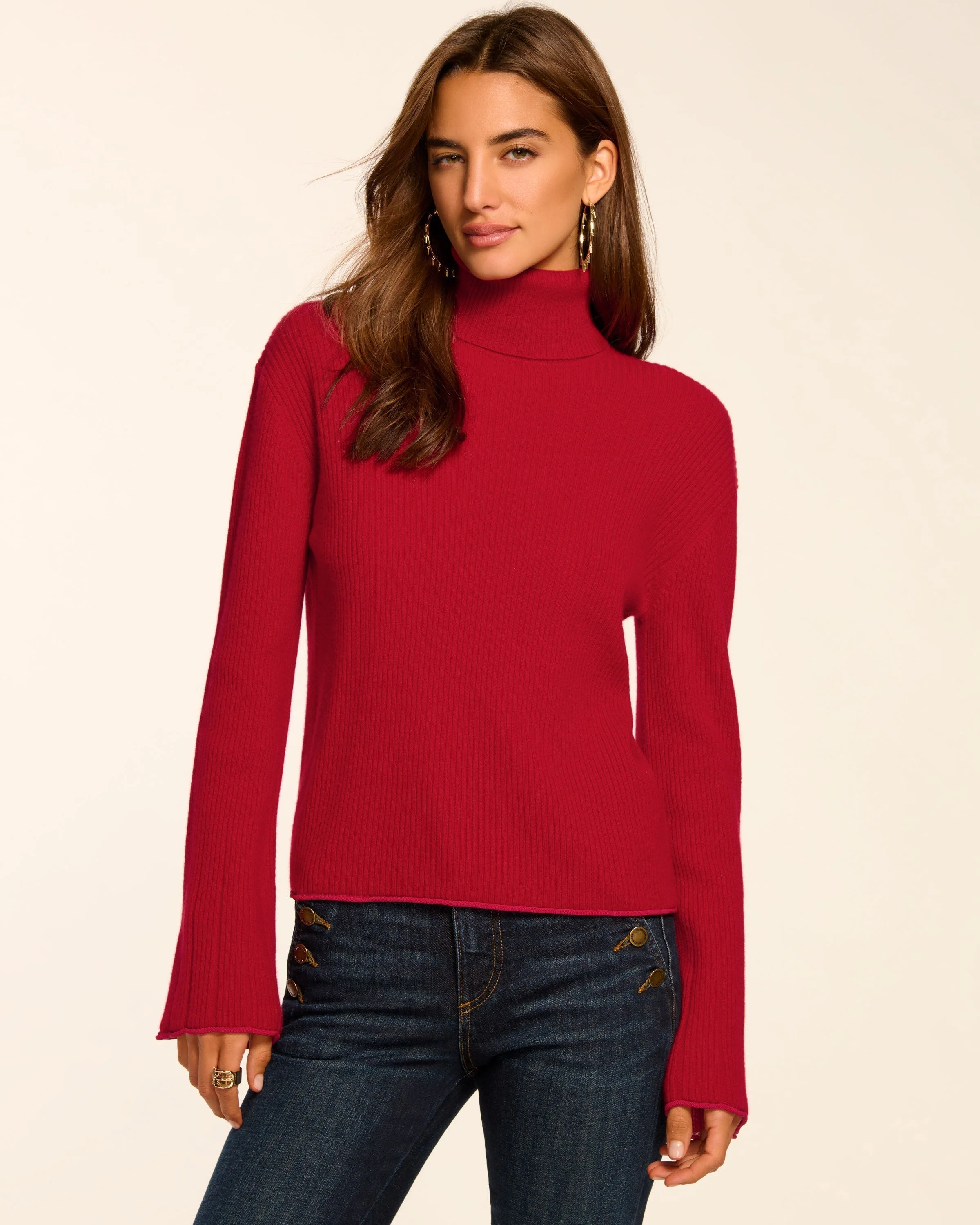Christina Cashmere Turtleneck Sweater - 1