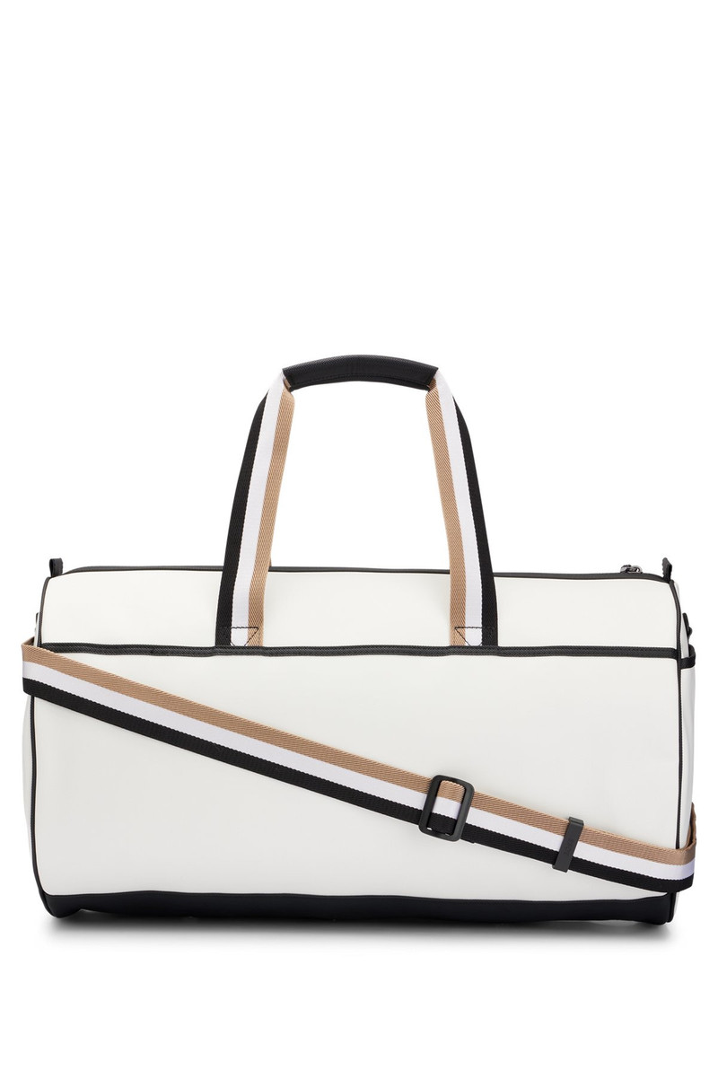 BOSS X MATTEO BERRETTINI  FAUX-LEATHER HOLDALL WITH CONTRAST LOGO 1