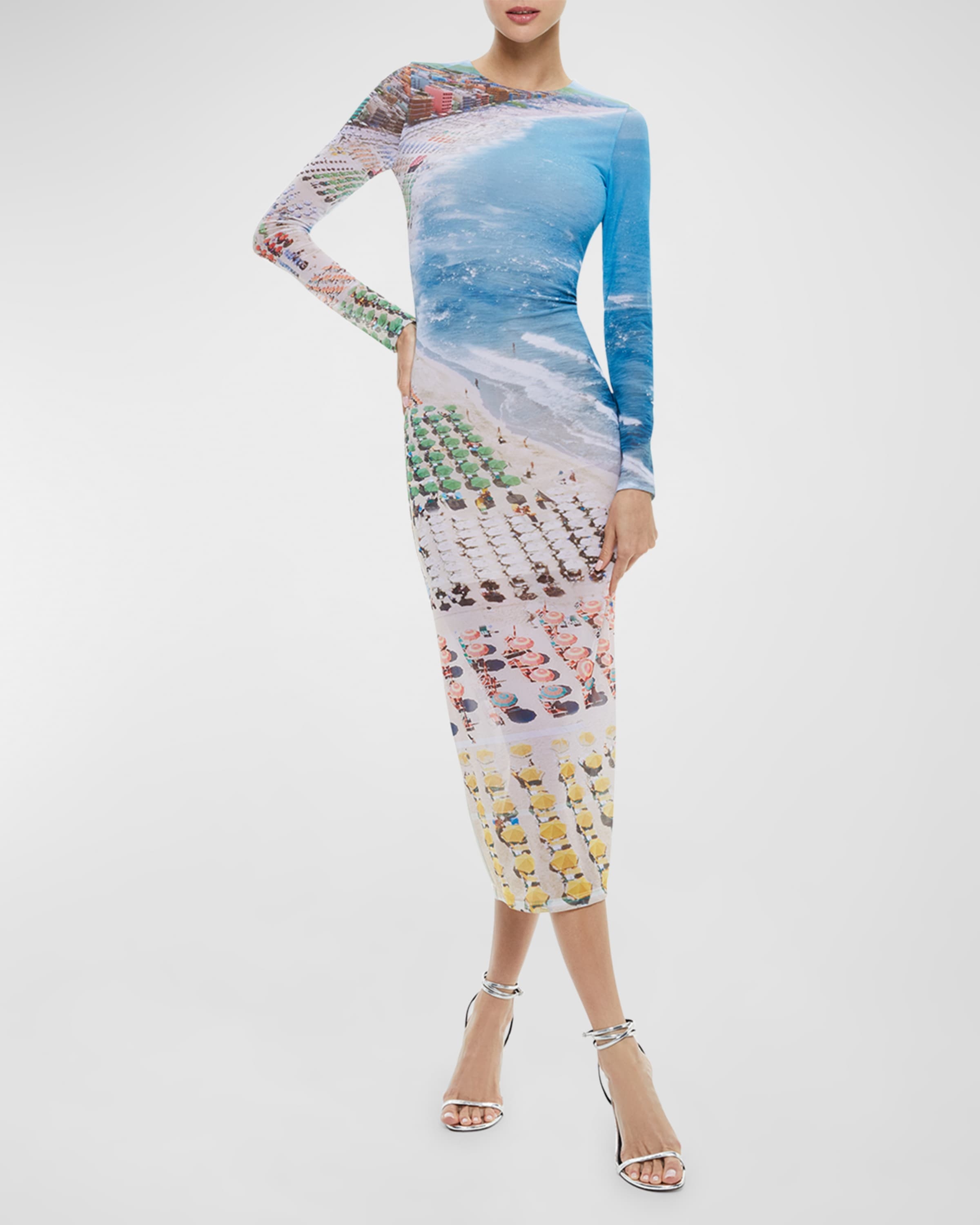 Whispering Waves Delora Long-Sleeve Midi Dress - 2