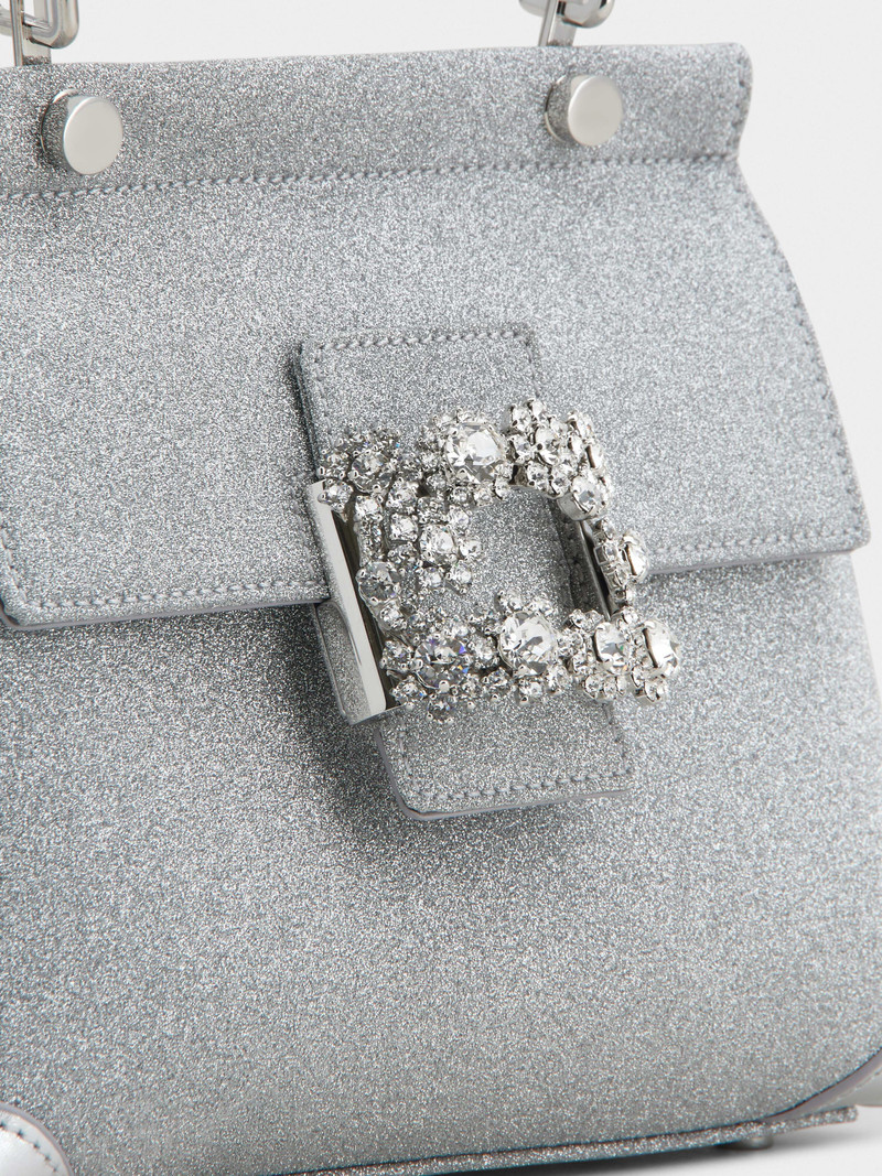 Viv' Cabas Flower Strass Buckle Mini Bag in Fabrics 9