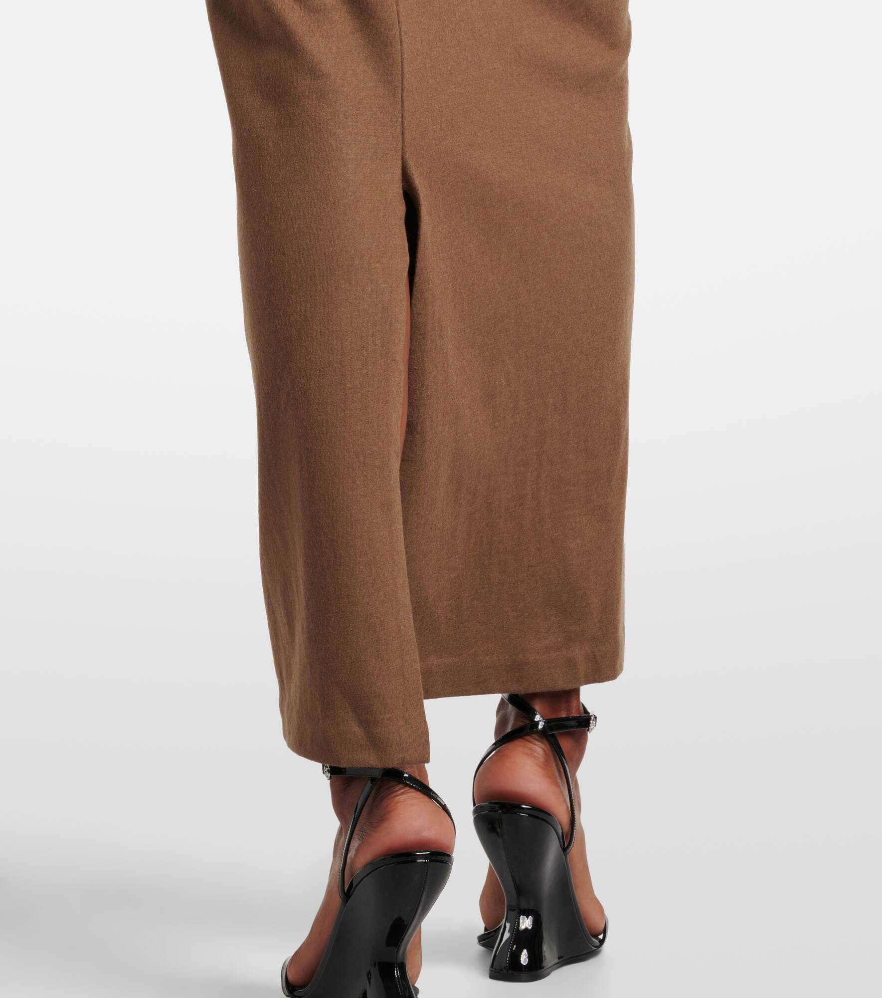 Draped wool maxi dress - 5