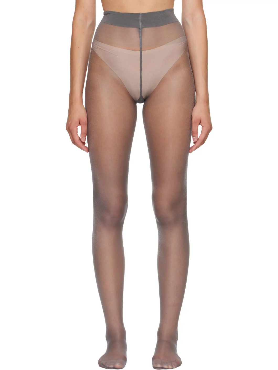 Gray Satin Touch 20 Tights - 1