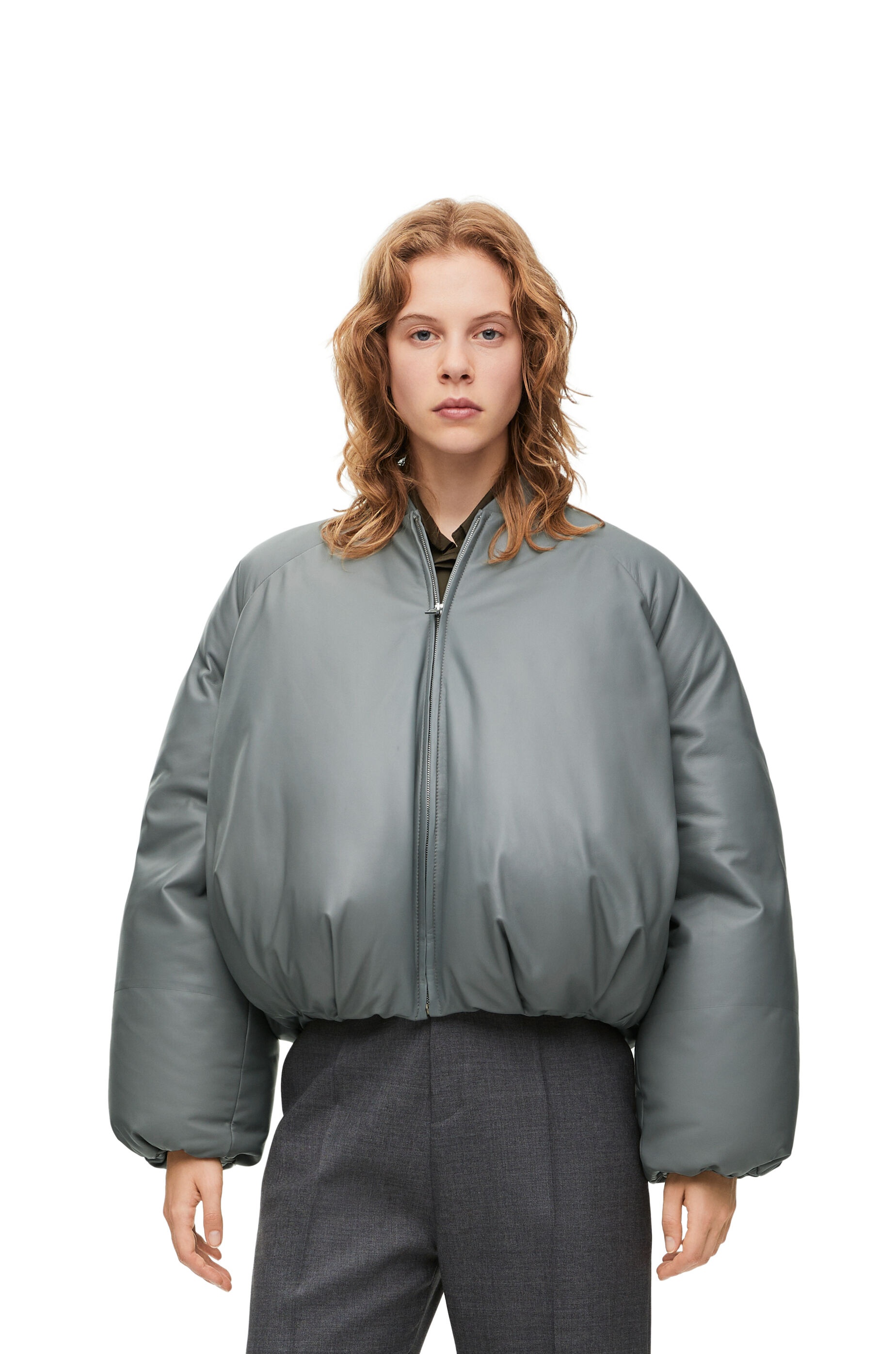 Padded bomber jacket in nappa lambskin - 3