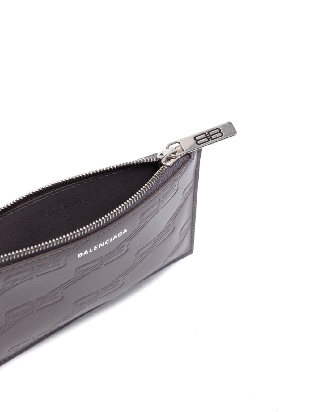logo-debossed leather cardholder - 3