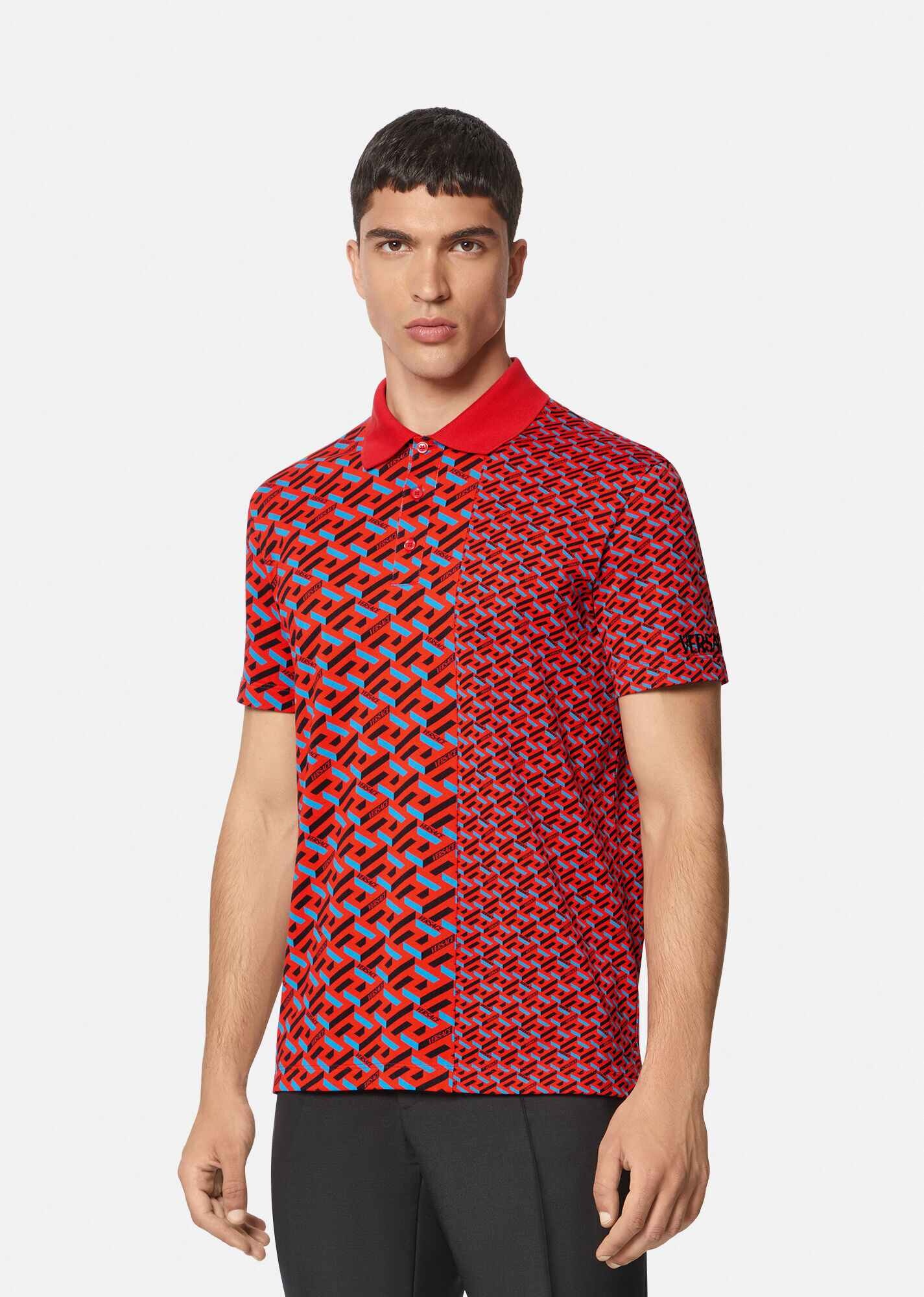 La Greca Print Polo Shirt - 2