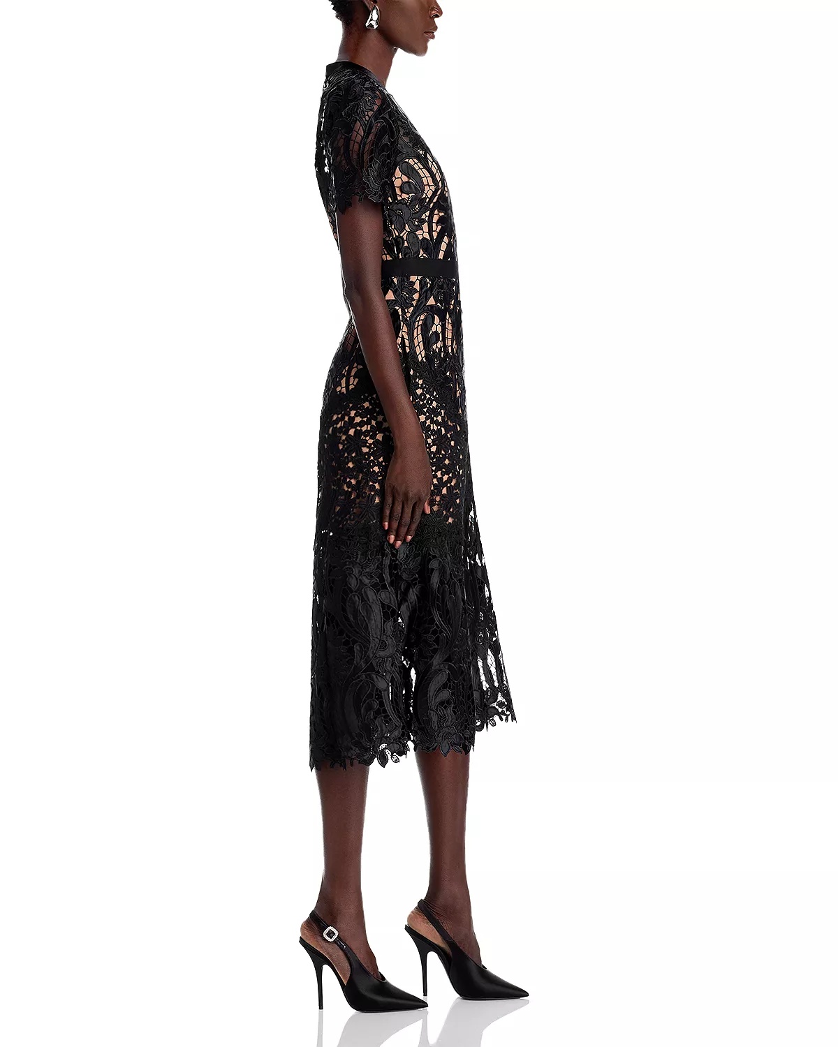 Lace Midi Dress - 5