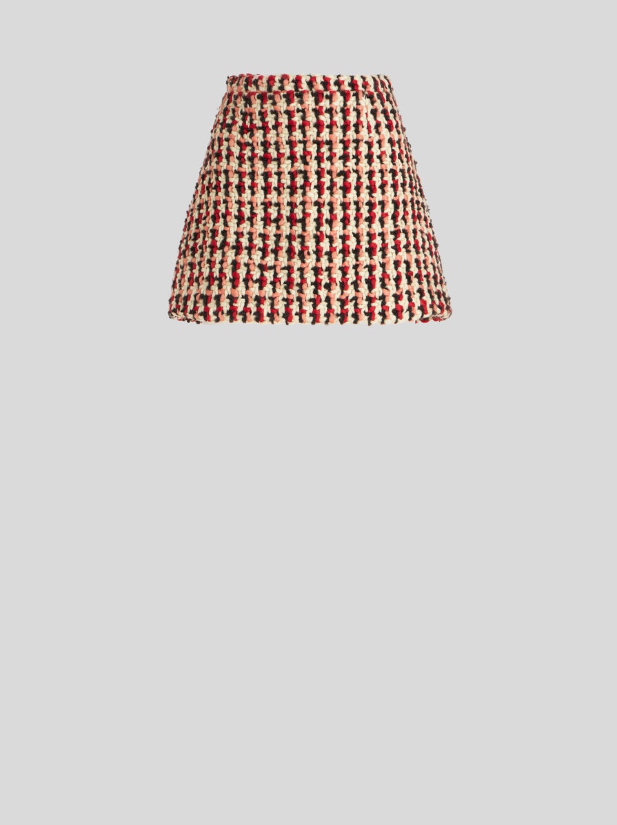 BOUCLÉ WOOL SKIRT - 1