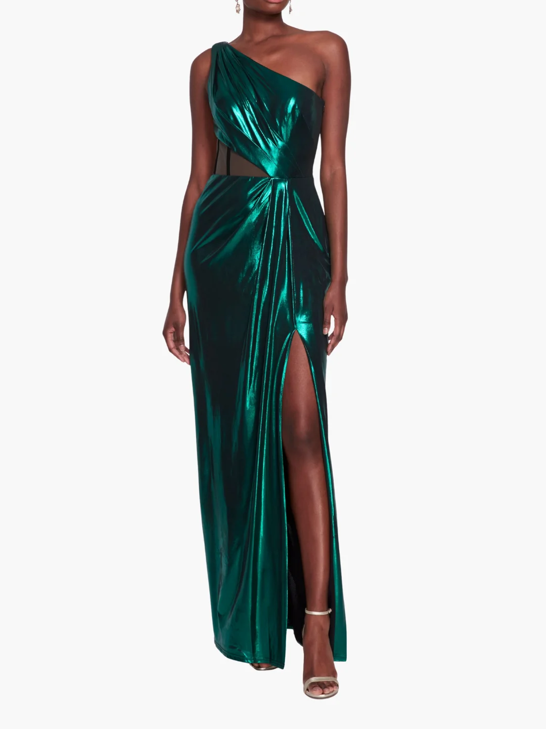 SIDE CUT-OUT FOILED GOWN - 1