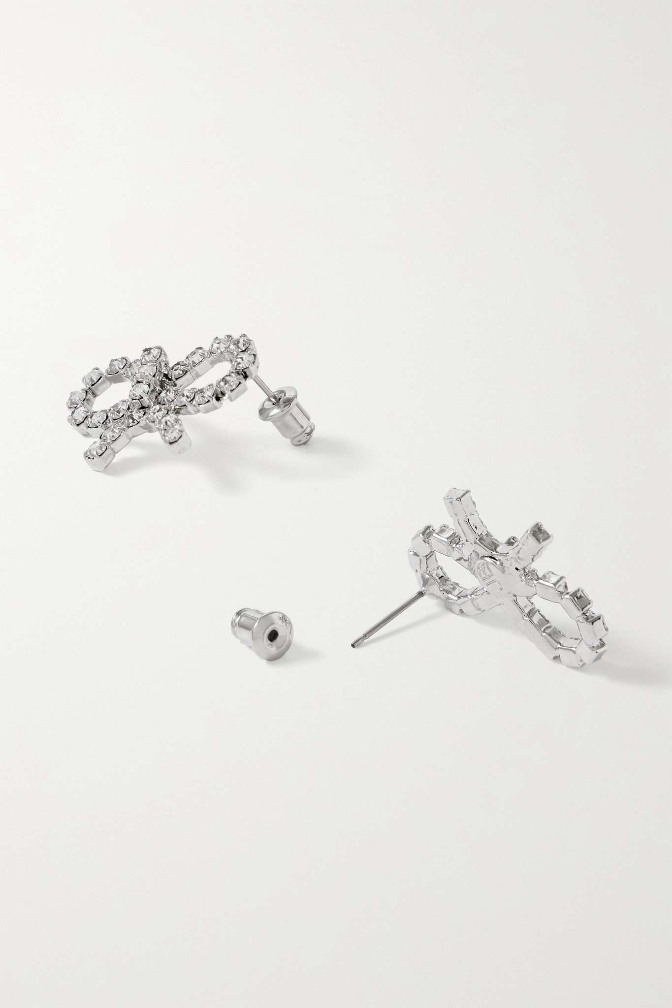 Romy silver-plated crystal earrings - 3