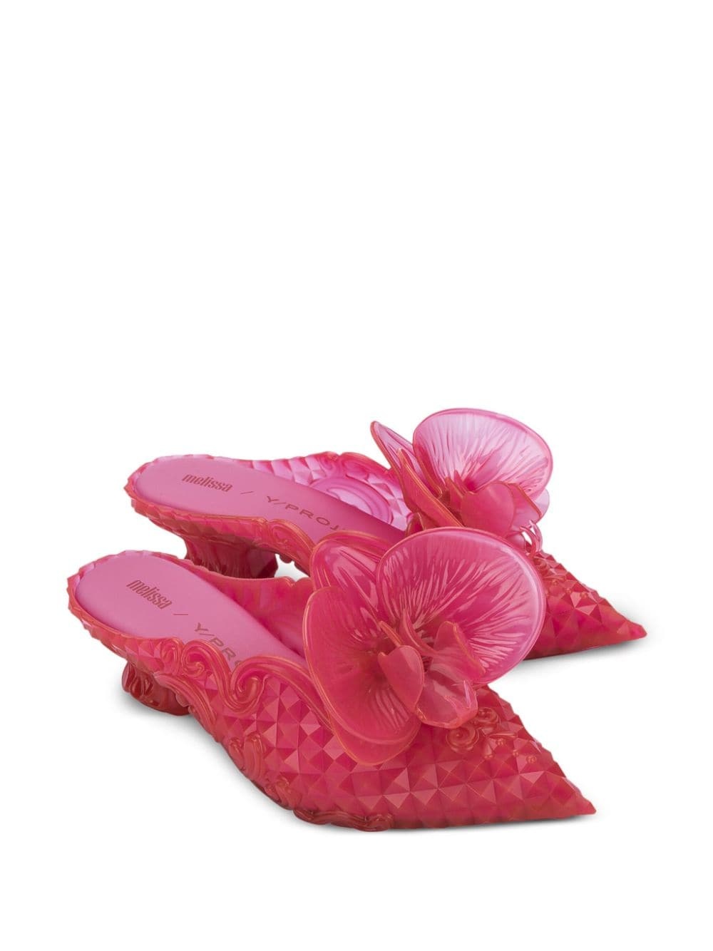 x Melissa floral-appliquÃ© mules - 2