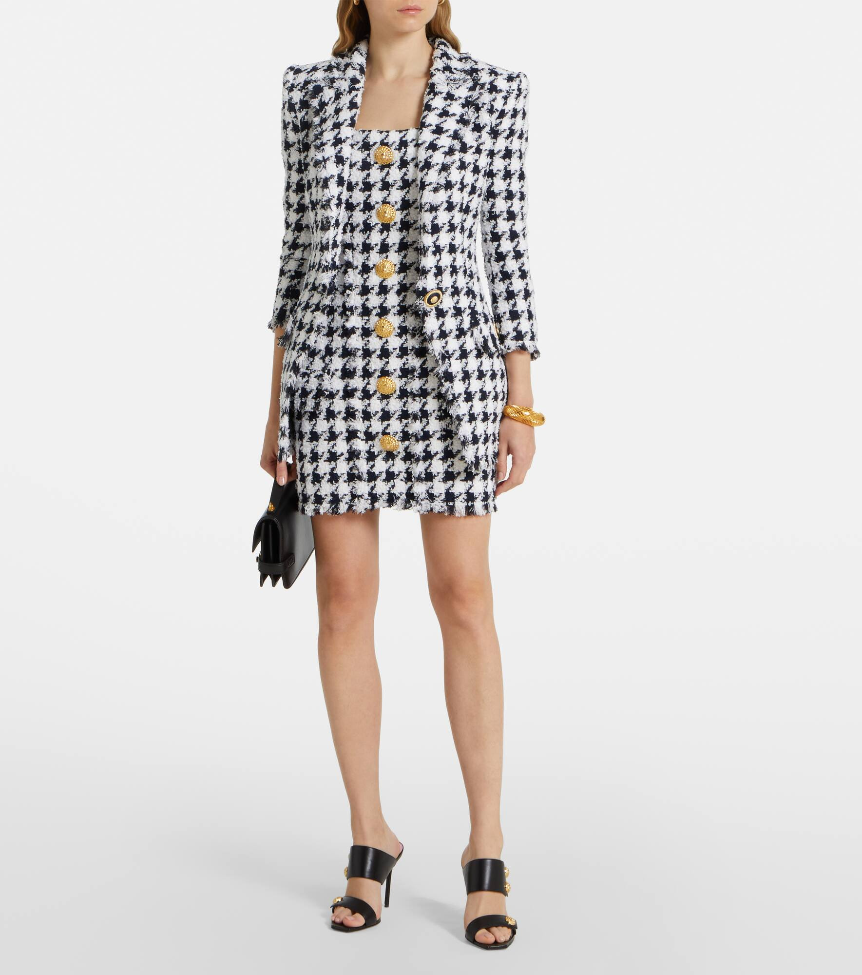 Houndstooth tweed blazer - 2