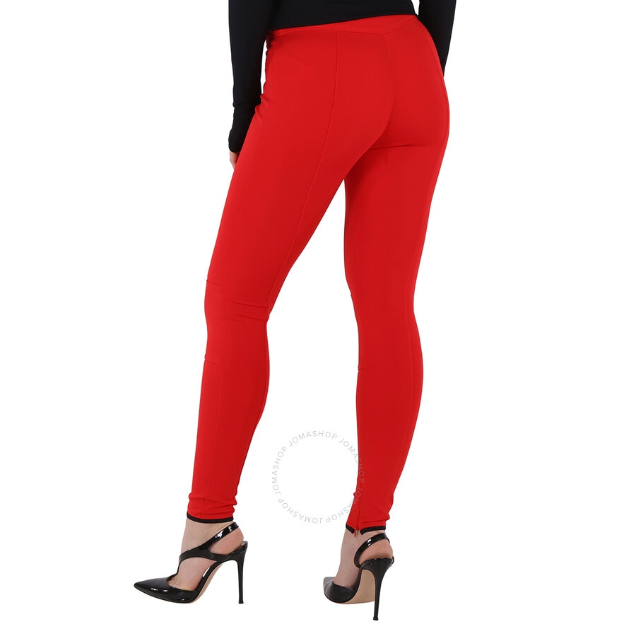 Burberry Ladies Bright Red  Stretch Crepe Jersey Jodhpurs - 6
